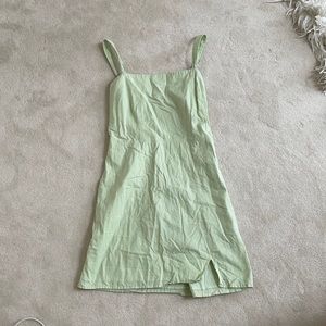 A&F mint green linen dress